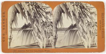 (NEW YORK STATE) Group of 95 stereo views of picturesque New York State, with 24 scenes of Niagara Falls, 40 of Watkins Glen (16 by Pur